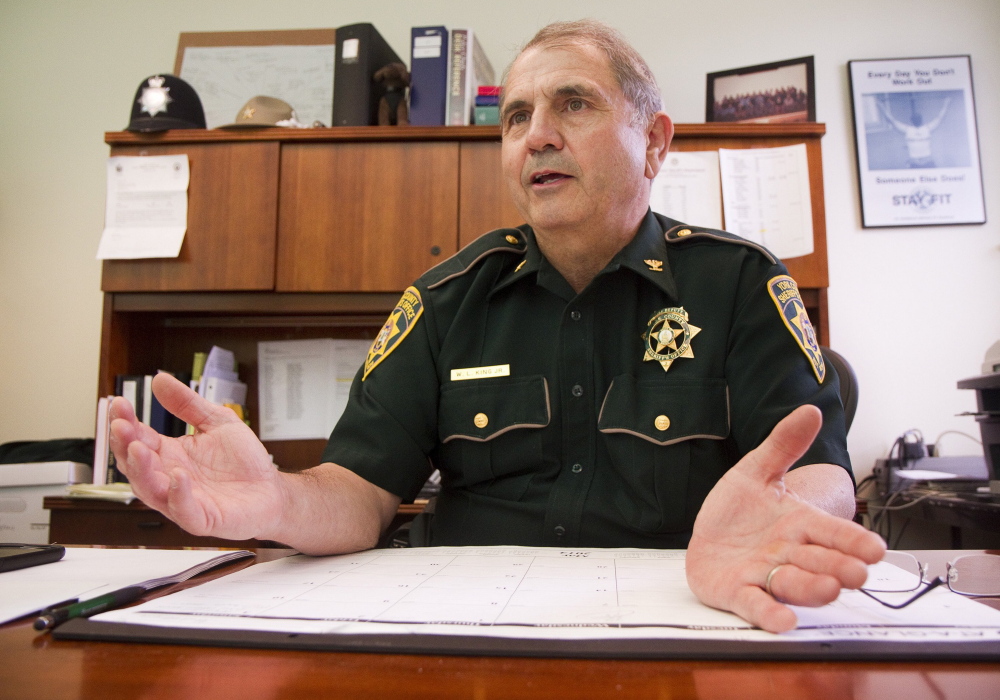 York County Sheriff William King Jr. is asking a court to order the county board to pay him back wages that were lost when the board unilaterally reduced the salary for his position.