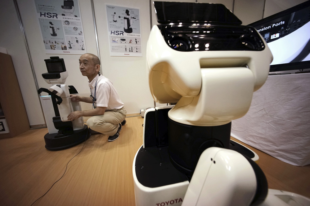 “Although it can only do one simple task of picking up, it’s already making disabled people quite happy. We’re just getting started, but eventually we want it to enter people’s homes,” says Toyota engineer Kouichi Ikeda, who designed the “human support robot.”