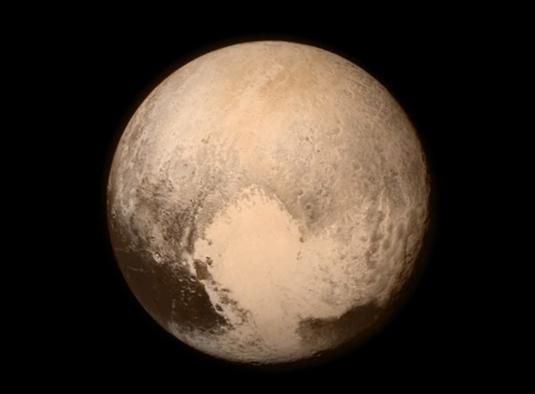 This image provided by NASA shows Pluto from the New Horizons spacecraft in 2015.
