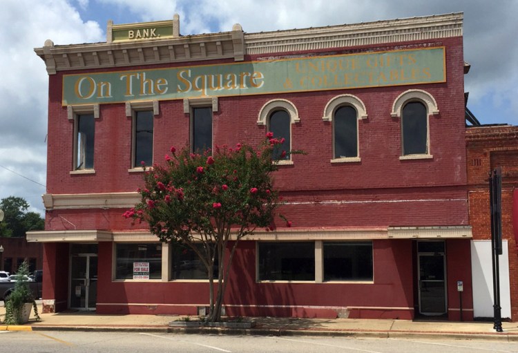 This old bank building once housed the office of author Harper Lee’s father, A.C. Lee, on the courthouse square in Monroeville, Ala.