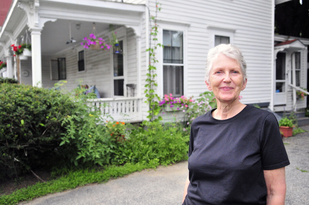 Shelia Stratton talks about the historic Augusta home she lives in with husband Don Stratton in this July 29 photo.