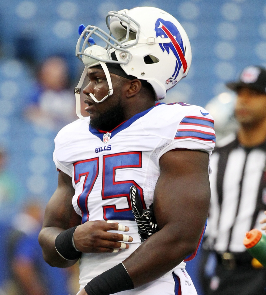 Linebacker IK Enemkpali now plays for the Buffalo Bills. He started training camp with the New York Jets, then was released after breaking quarterback Geno Smith’s jaw with a punch.
