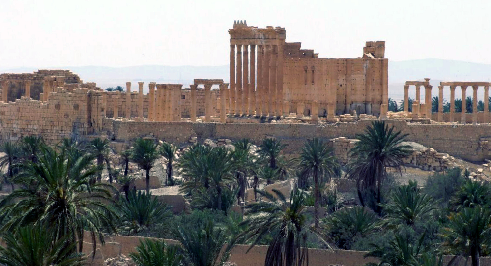 Destruction has begun in the ancient city of Palmyra, Syria, photographed in May, according to the head of the U.N. cultural agency. Islamic State fighters also beheaded antiquities scholar Khaled al-Asaad in Palmyra this week.