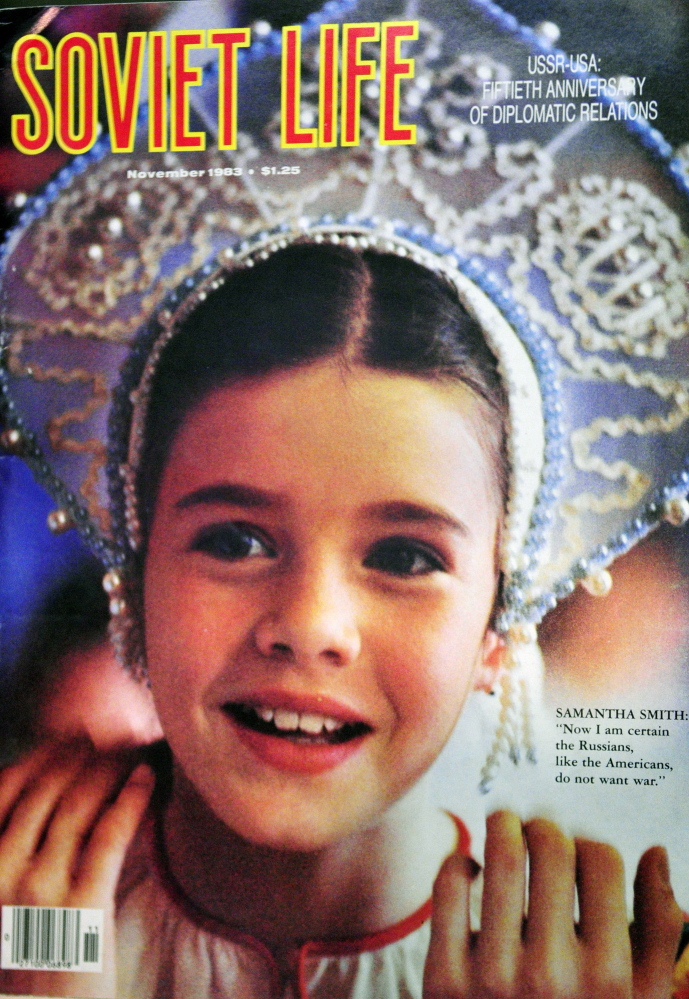 A photo of Samantha Smith made the cover of the November 1983 issue of Soviet Life. Her visit to the U.S.S.R. drew worldwide media attention and changed the way many Russians viewed Americans.