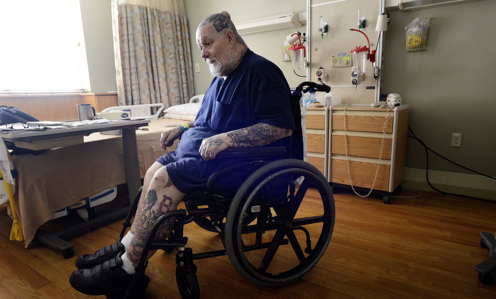 Hospitalized for a recent illness, Eric Chipman of Sanford says his recovery was delayed because he wasn’t allowed to use a cannabis lotion that relieves the lingering effects of a 1976 motorcycle accident.