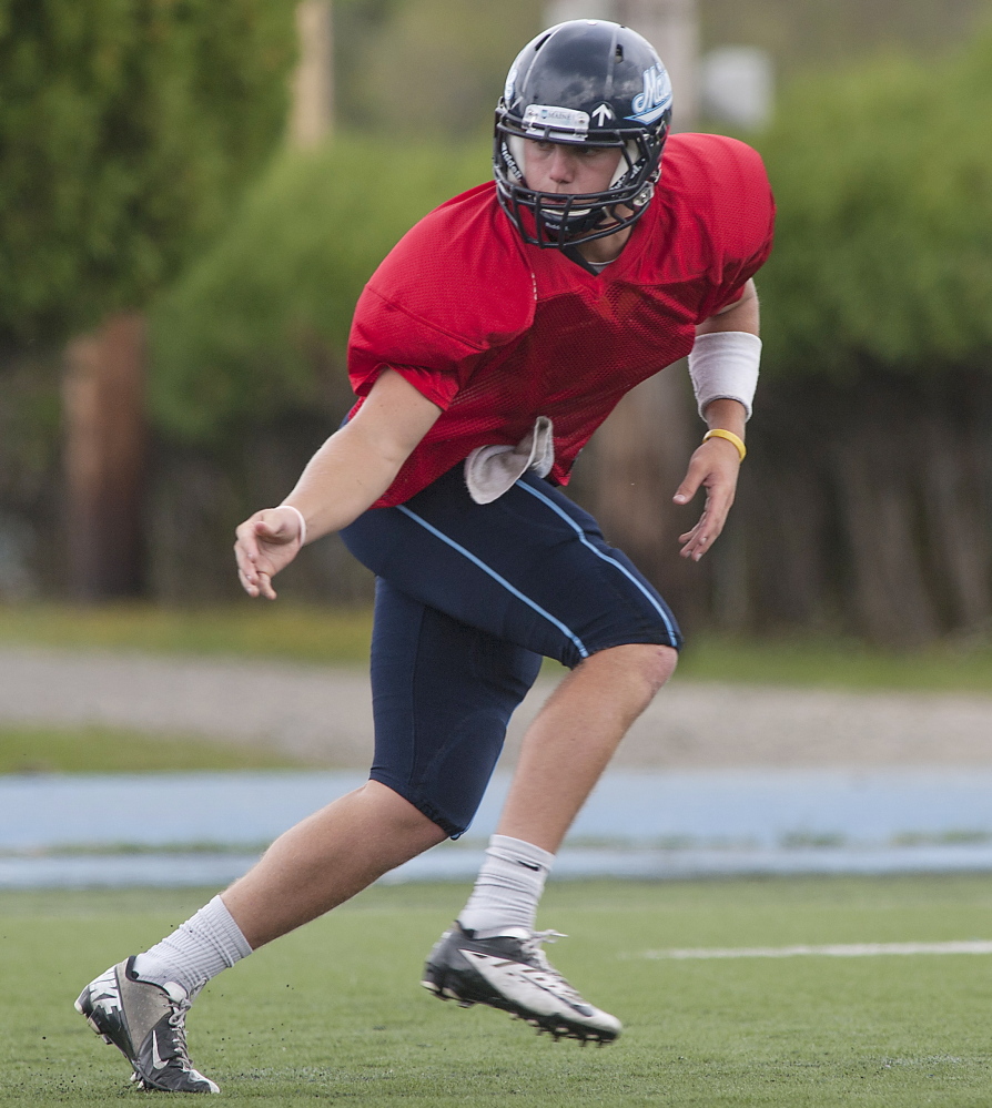 Drew Belche had one promising drive for the Black Bears during Tuesday’s scrimmage, but had a better performance than Dan Collins, who struggled. One will start the opener at Boston College on Sept. 5. But who?