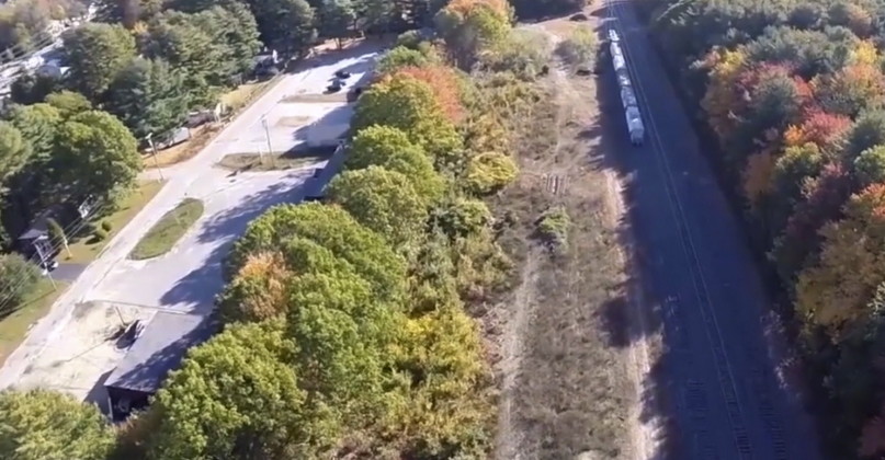 A video image from the TrainRiders/Northeast website shows the site of the planned Amtrak layover facility in Brunswick. Courtesy TrainRiders/Northeast