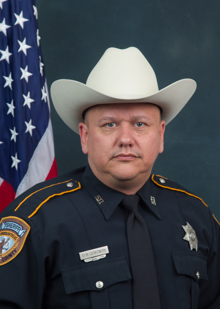 This undated photo provided by the Harris County Sheriff’s Office shows sheriff’s deputy Darren Goforth, who was fatally shot Friday.