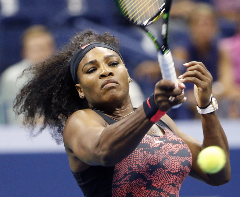Serena Williams, defending U.S. Open women’s champion, had little trouble dispatching Vitalia Diatchenko with a 6-0, 6-2 first-round win at New York on Monday.