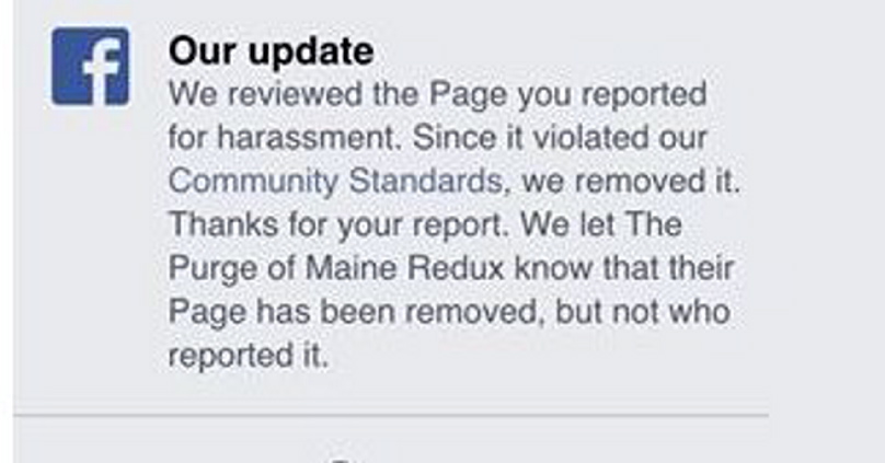 Facebook has a process to report a page, as seen with the latest version, but it doesn’t have mechanism for reporting child pornography specifically.