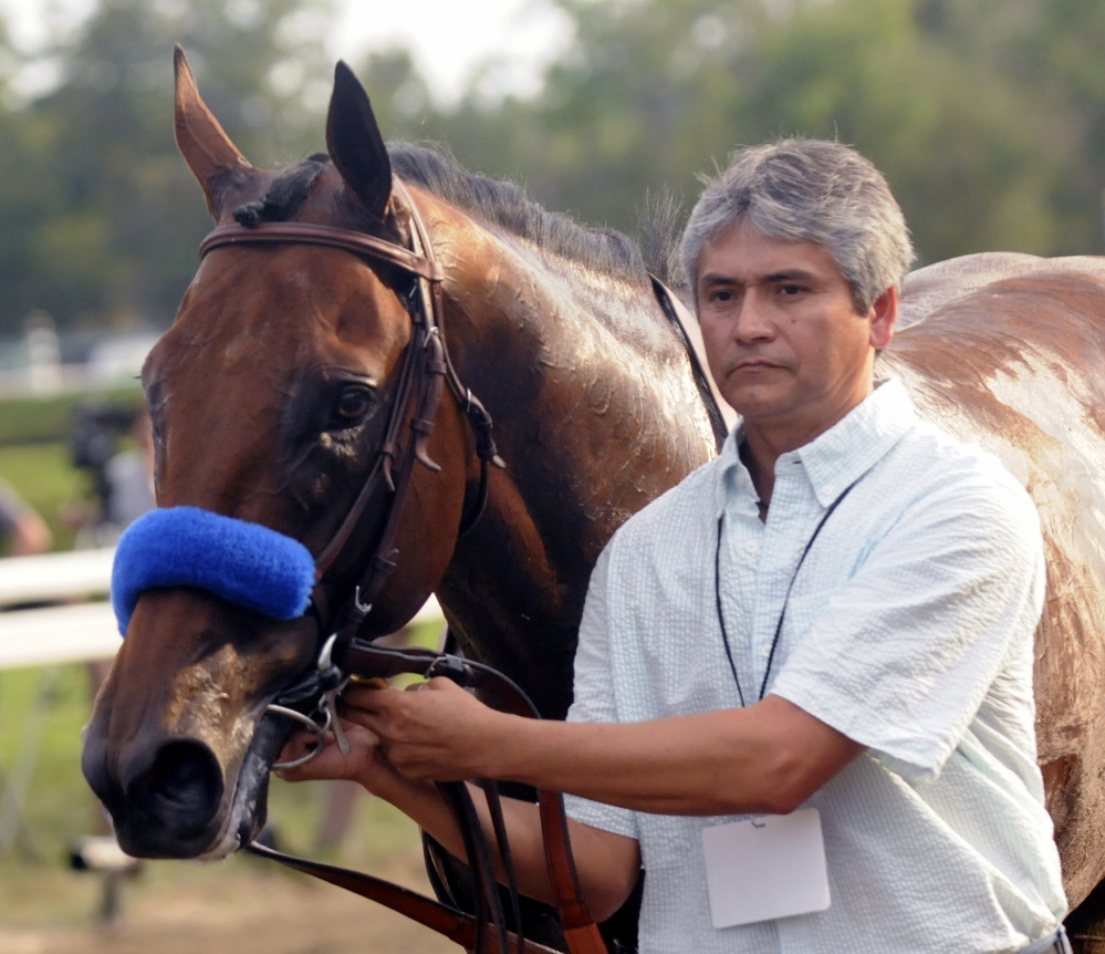 Triple Crown winner American Pharoah, led off the track after losing the Travers Stakes in Saratoga Springs, N.Y., last Saturday, won’t be retiring just yet. The horse will race in the Breeders’ Cup Classic next month.