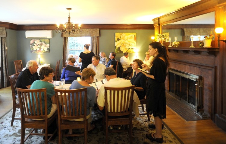 The dining room at Oxford House Inn in Fryeburg