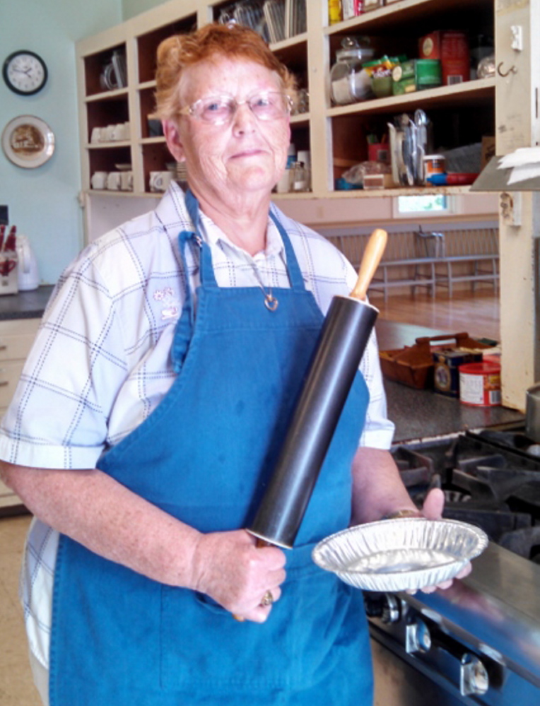 Longtime New Gloucester Maine Historical Society member Avis Ford will direct a small bake crew on Sept. 25 to turn out 150 apple pies for a fundraiser.