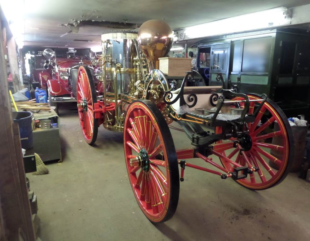 The steam fire engine is shown in March during its restoration in Hope. It was named the F.C. Thayer Steam Engine No. 1, after a Waterville doctor and fire captain.