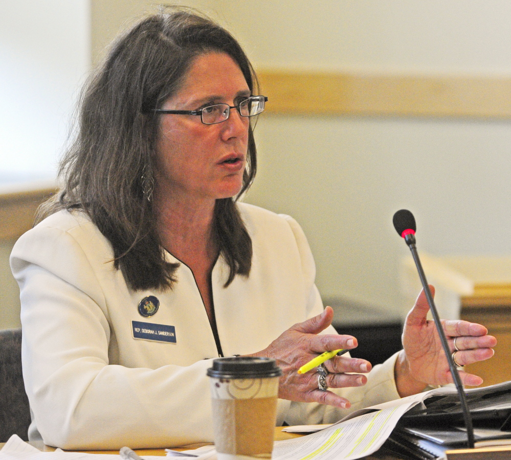 Rep. Deb Sanderson, R-Chelsea, asks a question Tuesday during the Government Oversight Committee meeting. The committee plans to invite individuals referenced in the OPEGA report to a public hearing.