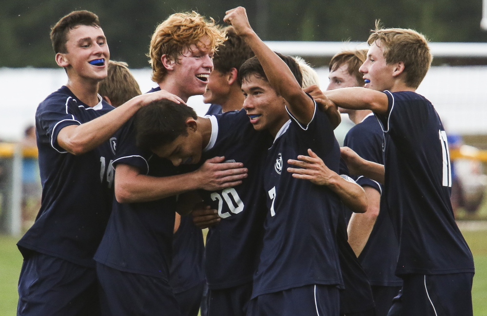Yarmouth High, the defending Class B state champion, did some more celebrating Tuesday with a 2-0 victory against Greely in a high school boys’ soccer game.