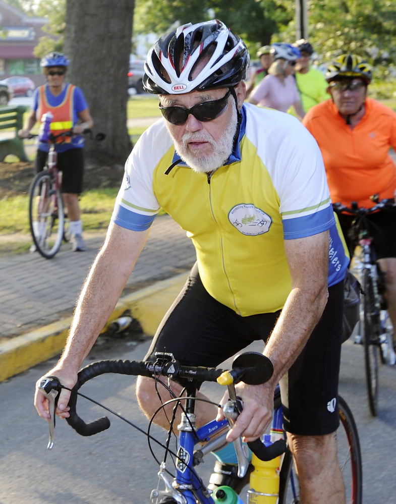 Bob Bruce, a retired shipbuilder, has taught bicycle safety to about 10,000 Maine elementary school children.