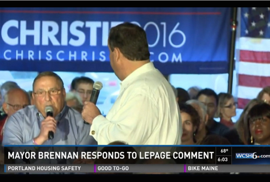 Gov. LePage tells the audience at a Dover, N.H., campaign stop Sunday by presidential candidate Chris Christie that Portland belongs on a list of so-called “sanctuary cities” that protect undocumented immigrants even if they pose a threat to public safety. The statement is typical of a governor who has tried hard to associate immigrants with criminal behavior.