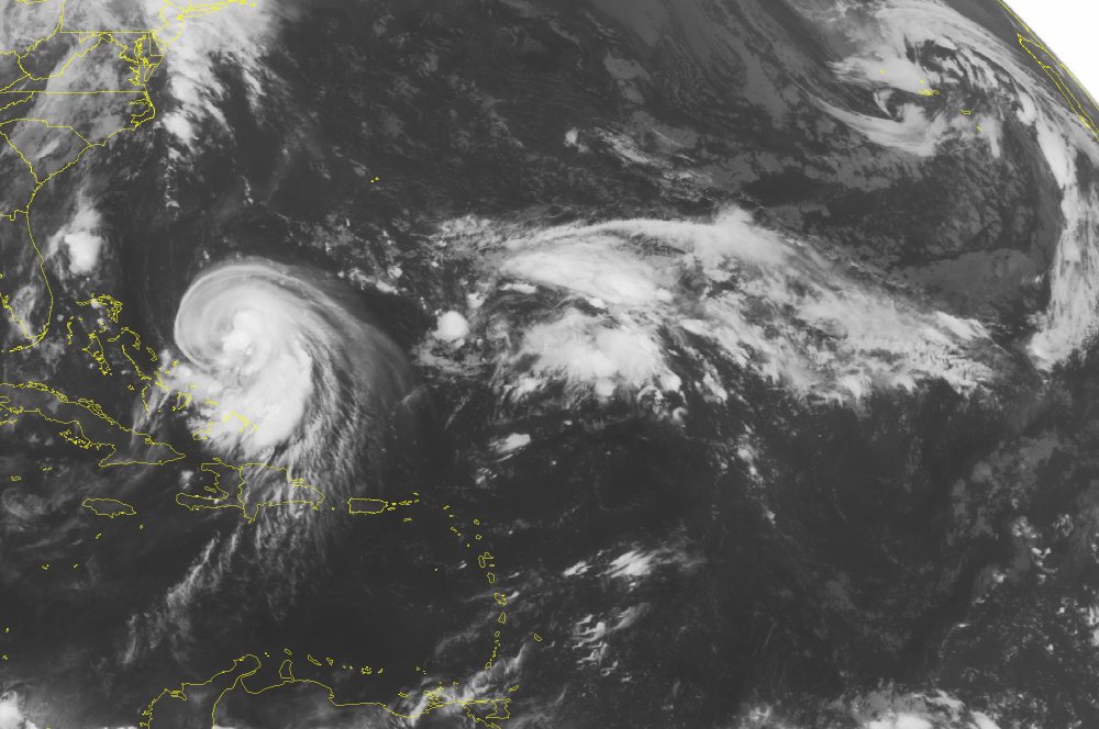 The Associated Press This NOAA satellite image taken Wednesday, September 30, 2015 at 12:45 AM shows Tropical Storm Joaquin barreling into the Bahama Islands with maximum sustained winds of seventy miles per hour.