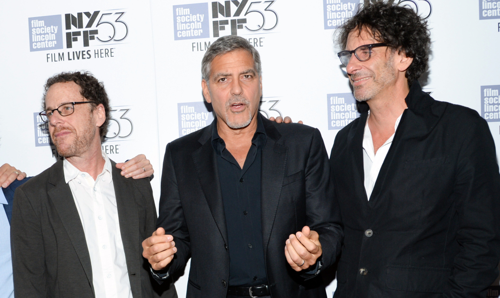 Ethan Coen, George Clooney and Joel Coen attend a special 15th anniversary screening of  “O Brother, Where Art Thou?” on Tuesday.