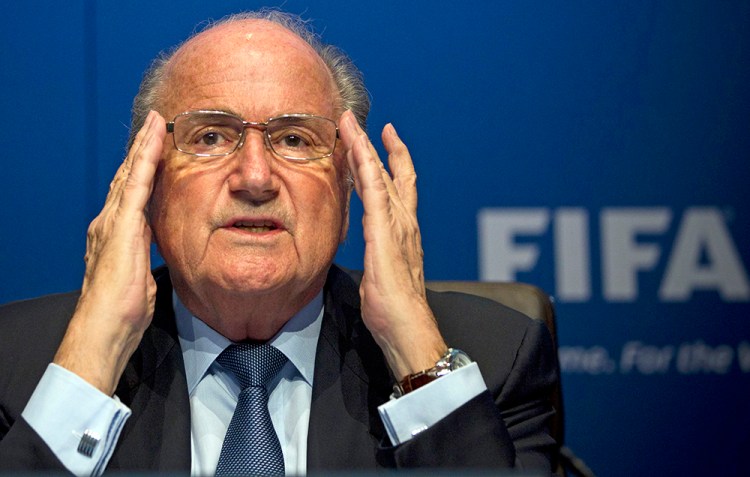 FIFA President Sepp Blatter was interrogated by the Swiss authorities after chairing a meeting of FIFA's executive committee on Friday. The Associated Press