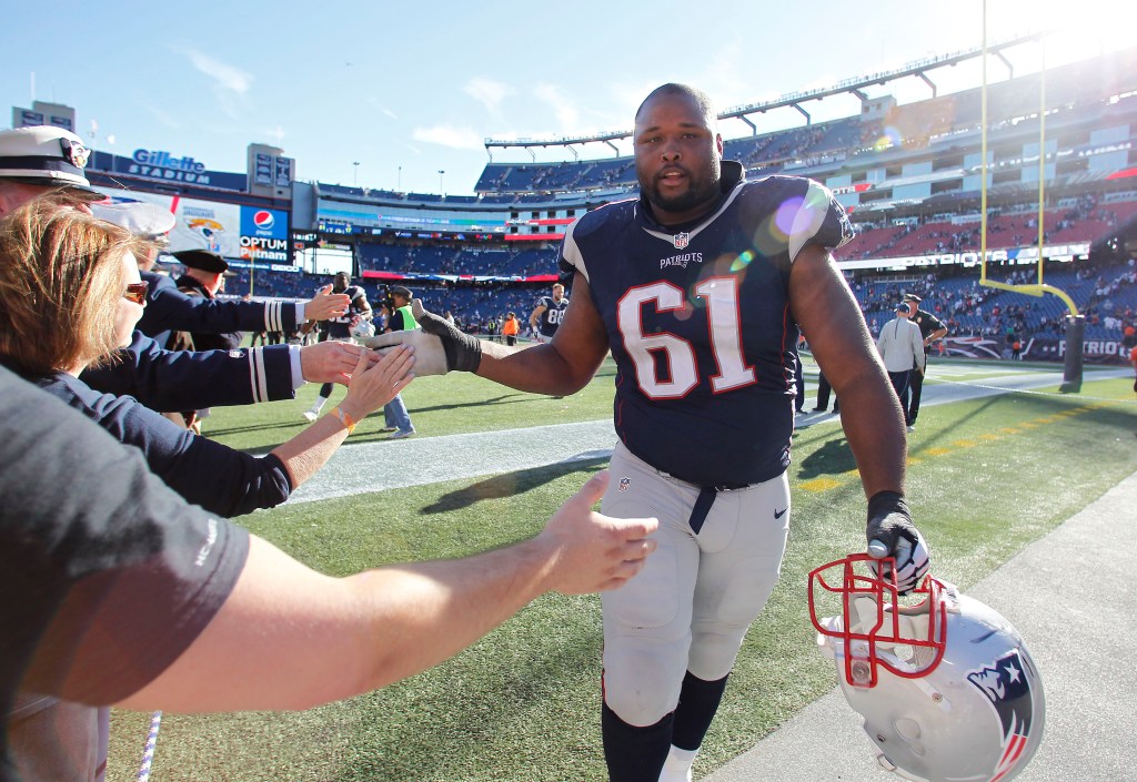 New England Patriots offensive lineman Marcus Cannon has earned high-fives from fans and teammates alike for his versatility and willingness to play whatever position the team needs him to.  The Associated Press