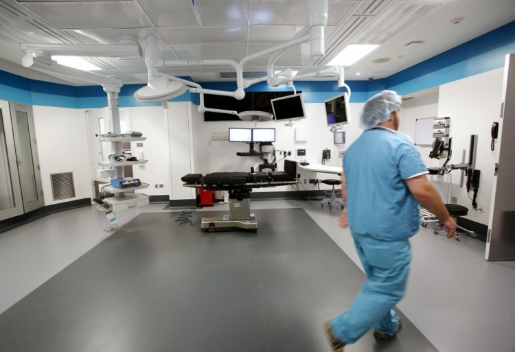 The new operating rooms are 600 square feet, about 50 percent larger than the hospital's existing 24 surgery rooms in the emergency wing. Derek Davis/Staff Photographer
