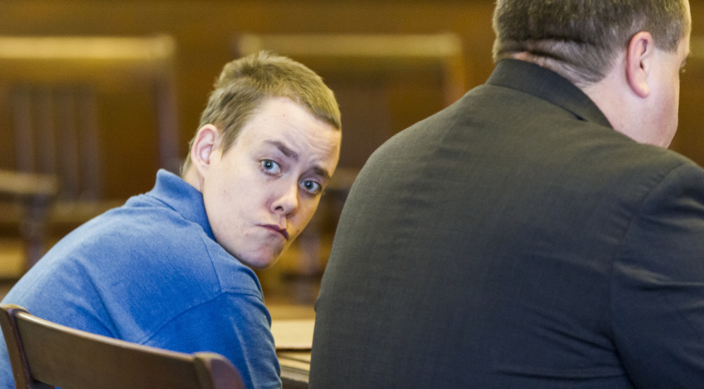 Connor MacCalister of Saco pleaded guilty to murder in the stabbing death of a woman in a Saco supermarket.