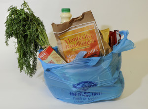 FLAT-OUT BAD: The worst environmental choice you can make at the grocery store, a plastic bag that will never biodegrade. Reusing it doesn't get you off the hook.