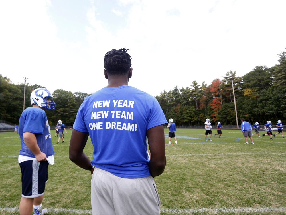 Last season? Kennebunk had a losing record and made a quick exit from the Class B playoffs. This year? Well, senior Raheem Tomlinson’s shirt says it best. The Rams are back, with a 5-0 record, and playing together.