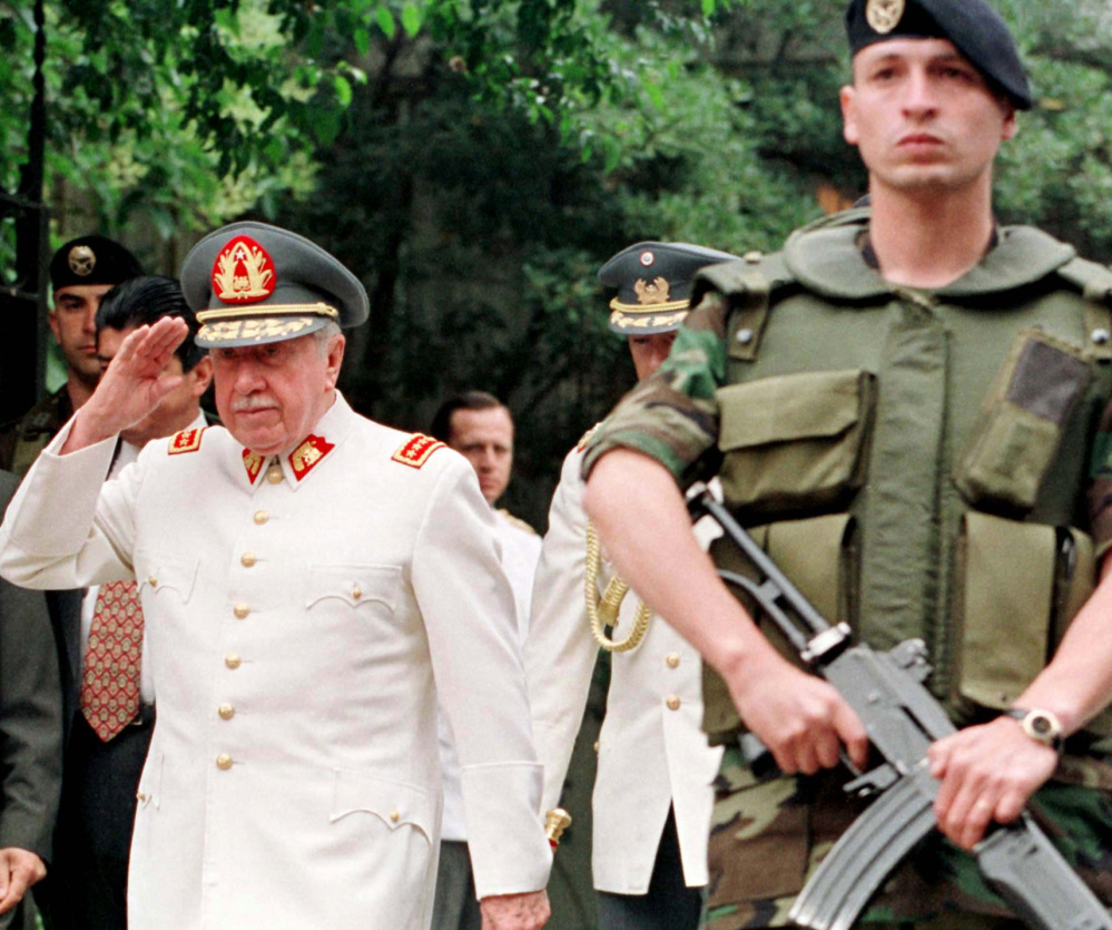 Chilean Gen. Augusto Pinochet, left, is linked to “perhaps the only clear case of state supported terrorism that has occurred in Washington, D.C.,” a declassified memo says.