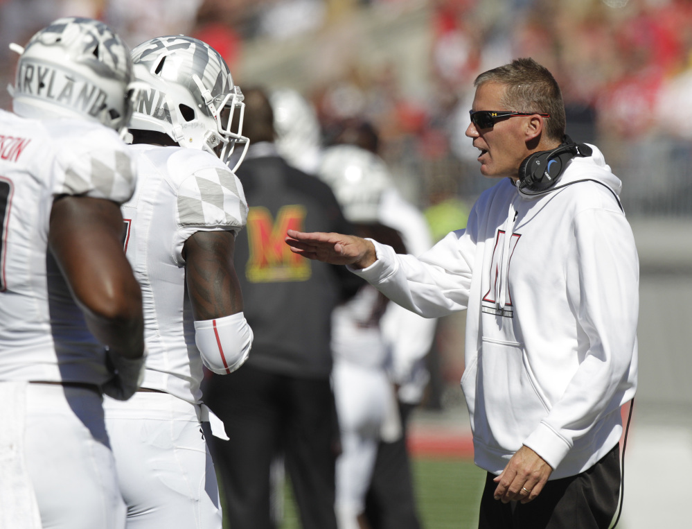Maryland Coach Randy Edsall was fired Sunday after the Terps lost their third straight game on Saturday, 49-28 against Ohio State.