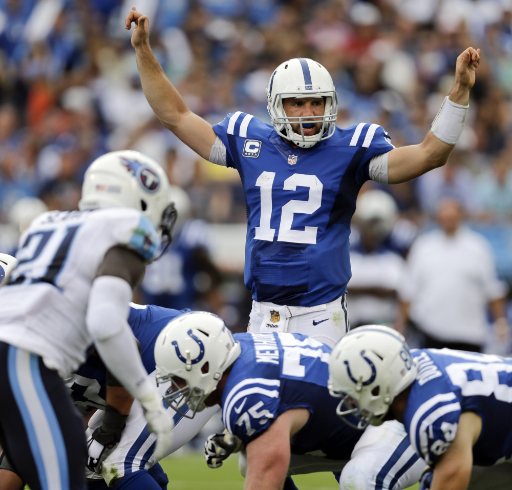 Indianapolis quarterback Andrew Luck was supposed to be ready the past two games but missed both with a bad shoulder. Now New England is coming to town.