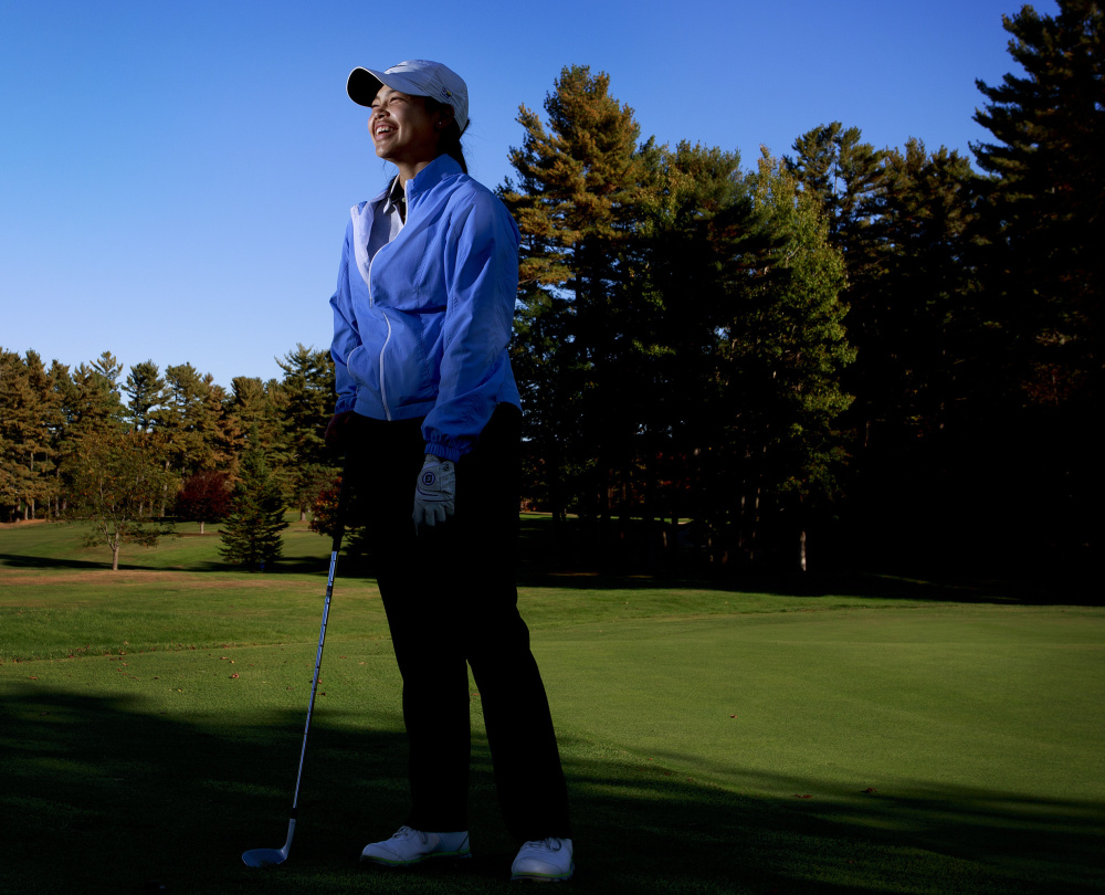 Hashilla Rivai, a Thornton Academy senior from Indonesia, will seek a second straight girls’ golf state title Saturday during the championships at Natanis in Vassalboro.