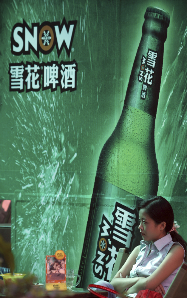 Snow accounted for one out of 20 glasses of beer drunk worldwide last year. Though the brand isn’t particularly profitable, AB InBev hopes to introduce Chinese drinkers to its more expensive offerings.