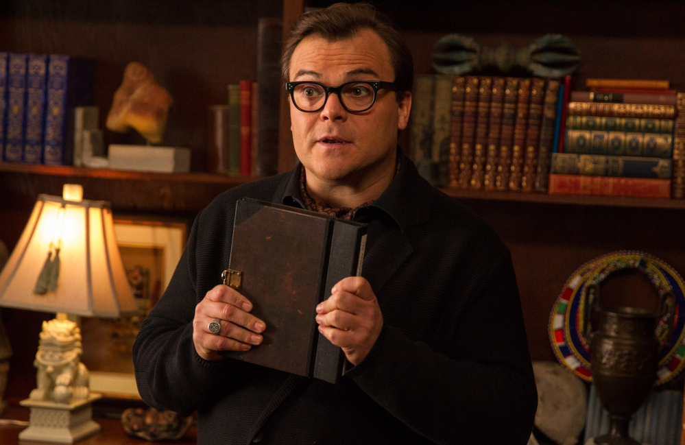 Jack Black who stars as R.L. Stine, Slappy and Invisible Boy, appears in a scene in Columbia Pictures’ “Goosebumps.”