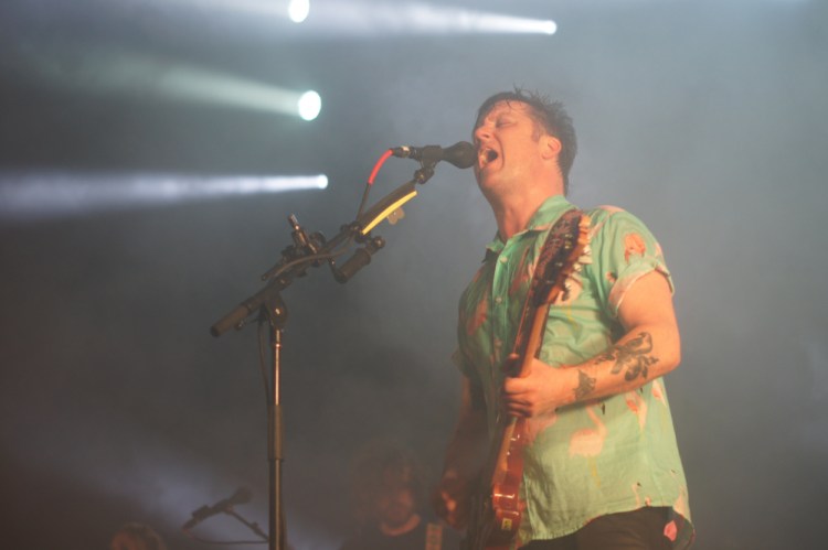 Modest Mouse frontman Isacc Brock at Cross Insurance Arena Tuesday.