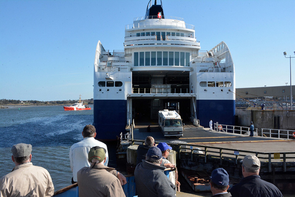 Vehicles disembark from the Nova Star after arriving in Yarmouth, Nova Scotia, from Portland in this July 2014 photo. Geoff MacLellan, the Nova Scotia minister of transportation, says, “We had serious challenges with the Nova Star operations. It made it difficult for us to continue with that relationship.”