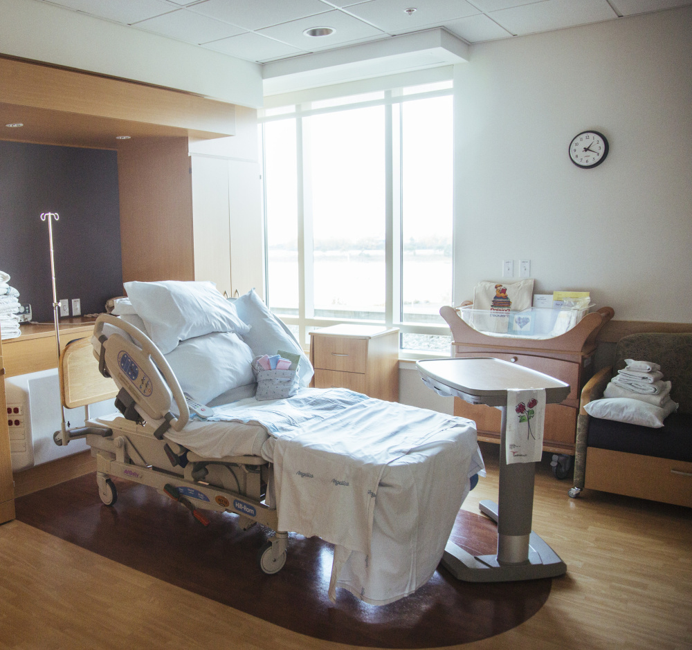 The Birthplace at Mercy Hospital birthing room in Portland