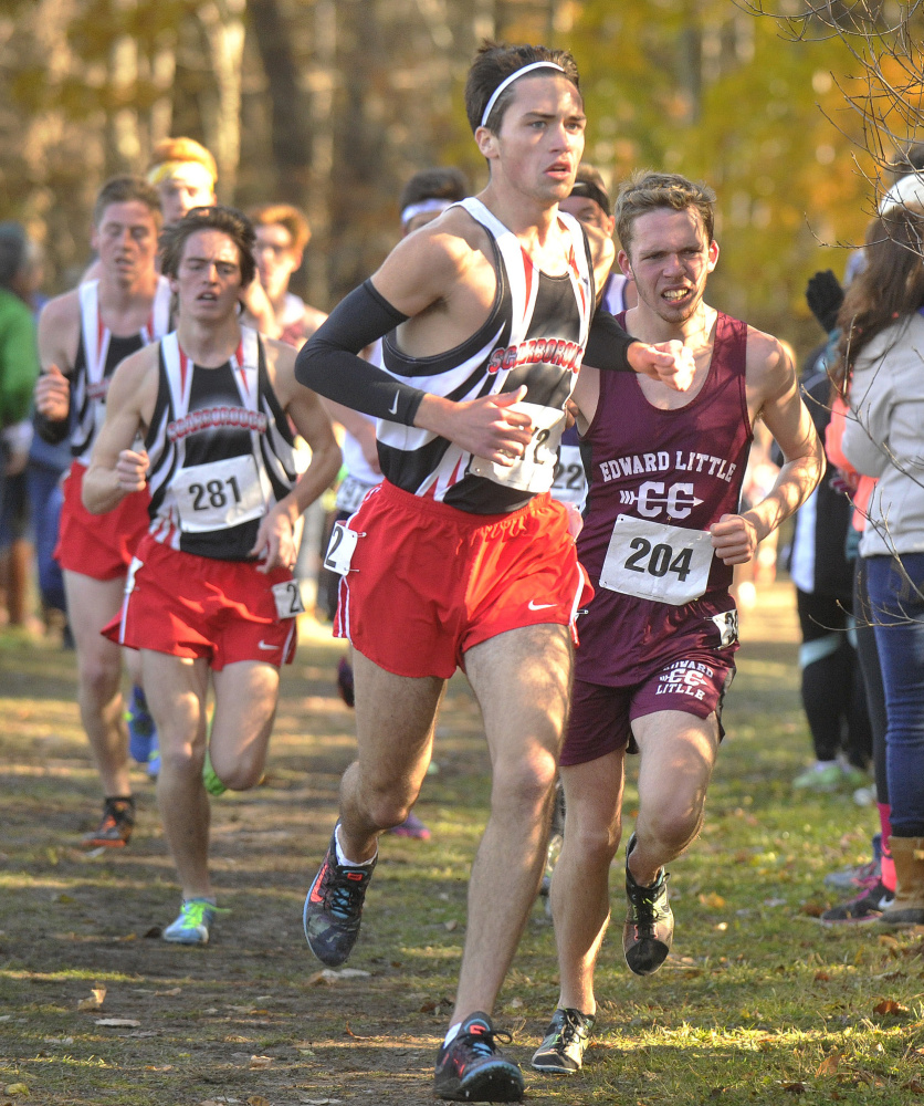 Scarborough's #272, Connor Doherty's strong finish helped his team to the boys class A 
 John Ewing/Staff Photographer