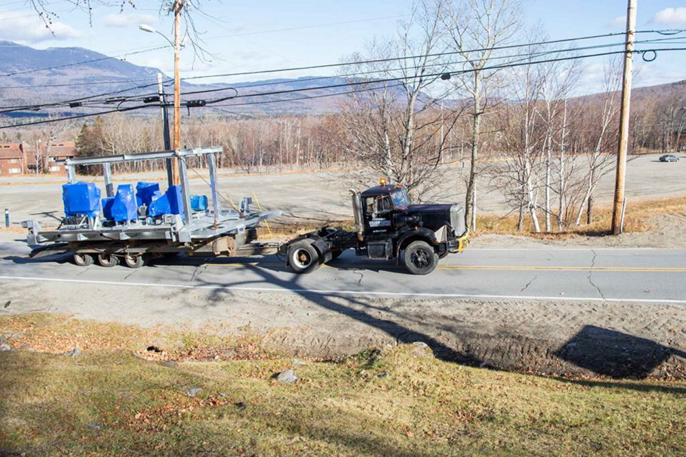 Sugarloaf received parts Saturday to replace the motor mechanics in the bottom load terminal of the King Pine chairlift, which malfunctioned last season.