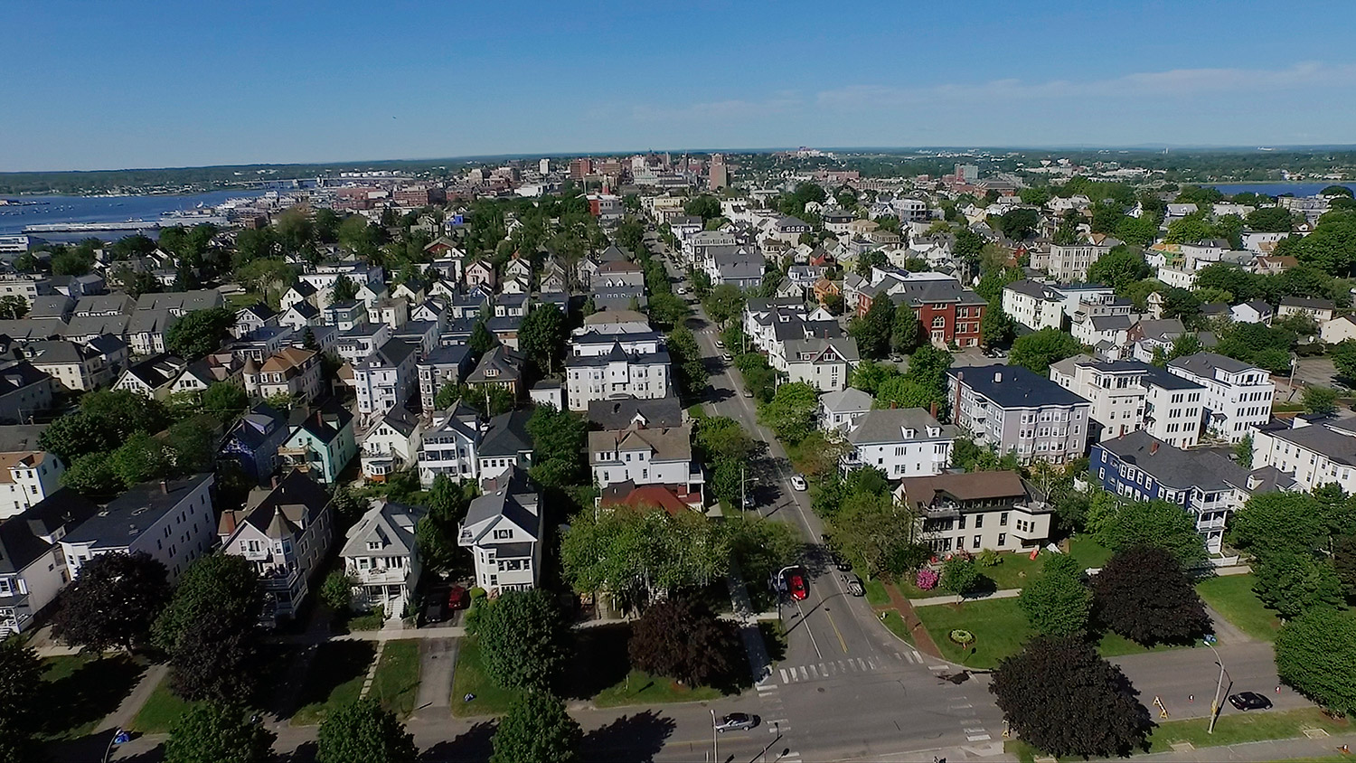 Drone footage of Portland