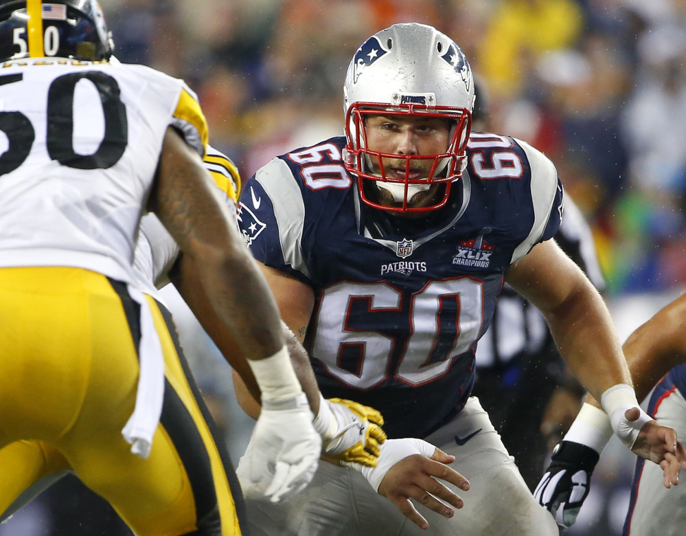 Rookie center David Andrews has played every offensive snap for the Patriots this season. Injuries have decimated the Patriots offensive line, but the unit keeps producing.