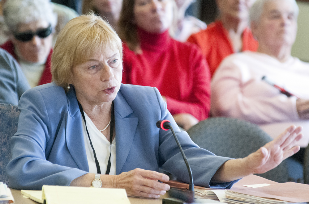 Attorney General Janet Mills briefs the Appropriations Committee on initiatives to address Maine's drug problem. She discussed a comprehensive approach, including treatment, law enforcement and prevention.
Joe Phelan/Kennebec Journal