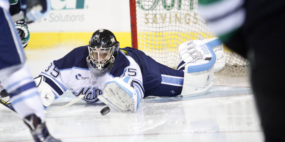Rob McGovern lost 40 pounds before attending UMaine. He was a surprise starter in the Black Bears' second game and may start in the Hockey East opener.