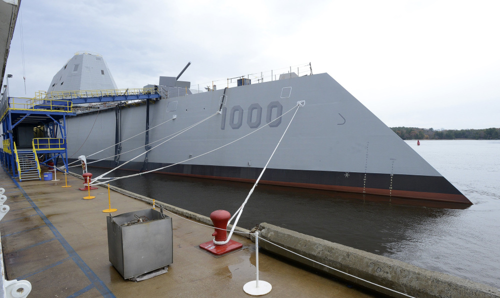 As Bath Iron Works finishes construction and testing of the USS Zumwalt in Bath, a Pentagon watchdog agency questions the reliability of cost, scheduling and other data the shipyard supplies to the Defense Department about the first destroyer of its class.