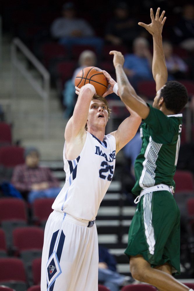 Till Gloger hasn’t done a lot of shooting at UMaine, but now, with a team emphasizing speed, he may find himself open outside.