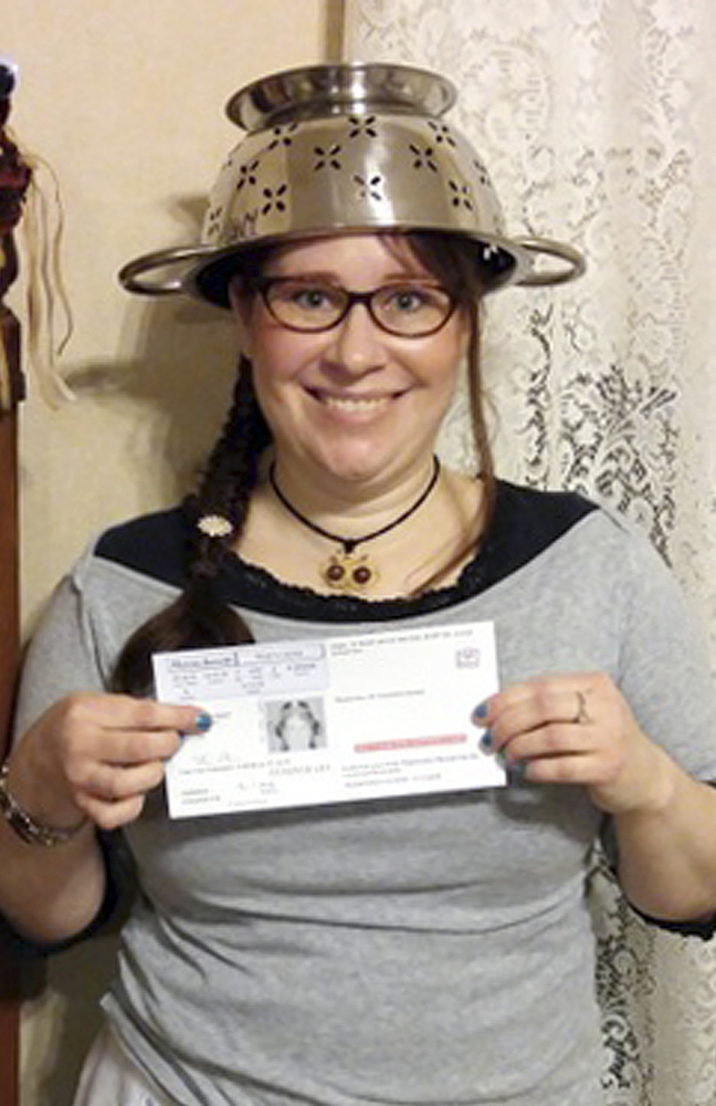 Lindsay Miller of Lowell, Mass., says her headwear reflects her religious beliefs.