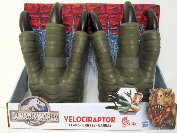Toy dinosaur claws made an annual list of hazardous toys. The Massachusetts-based World Against Toys Causing Harm said the claws can cause eye and facial injuries.