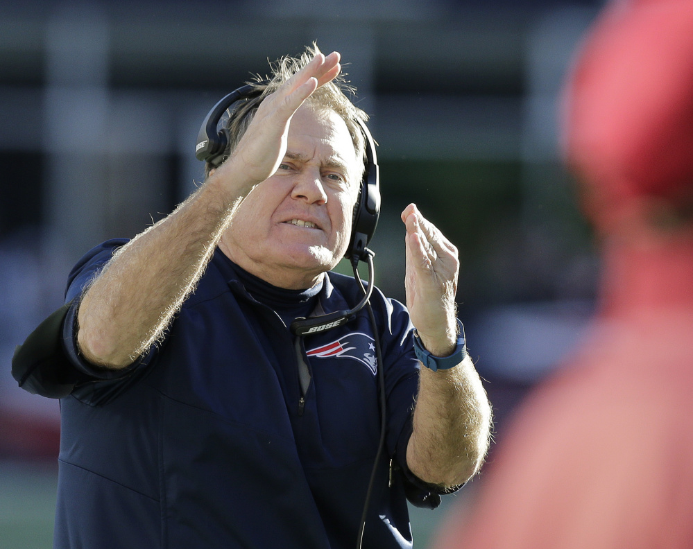 A practice under New England Coach Bill Belichick might just involve a time out to simulate an unexpected situation, such as an injury to a teammate.